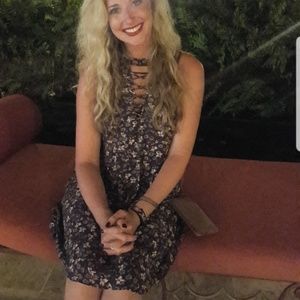 Ladder high neck dress